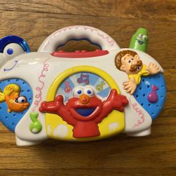 Sesame Street Rock With Elmo Radio Boom Box Toy Elmo's World Vintage 2004 Mattel