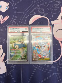 PSA 9 Snorlax & Mega Lucario ex Pokémon Cards