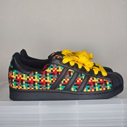 Adidas Superstar II x Bob Marley Jamaica Sneakers Size 8 Rasta Shoes IH9785