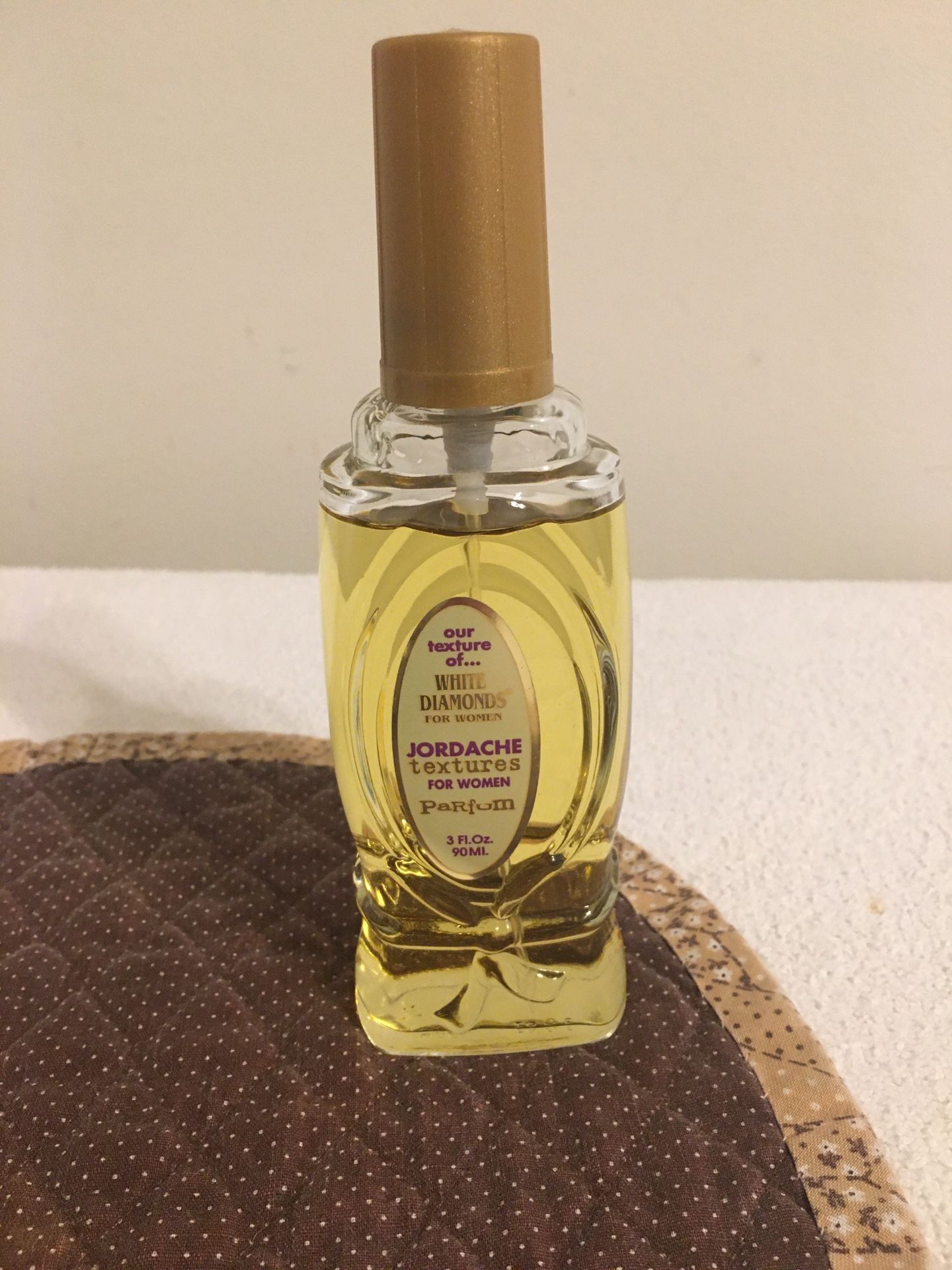 Jordache Textures For Women White Diamonds Parfum Spray 3oz Very Full