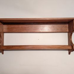 Oak Quilt Rack/Shelf 36" Long
