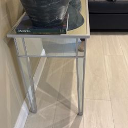 Gray Metallic Two Drawer Desk 