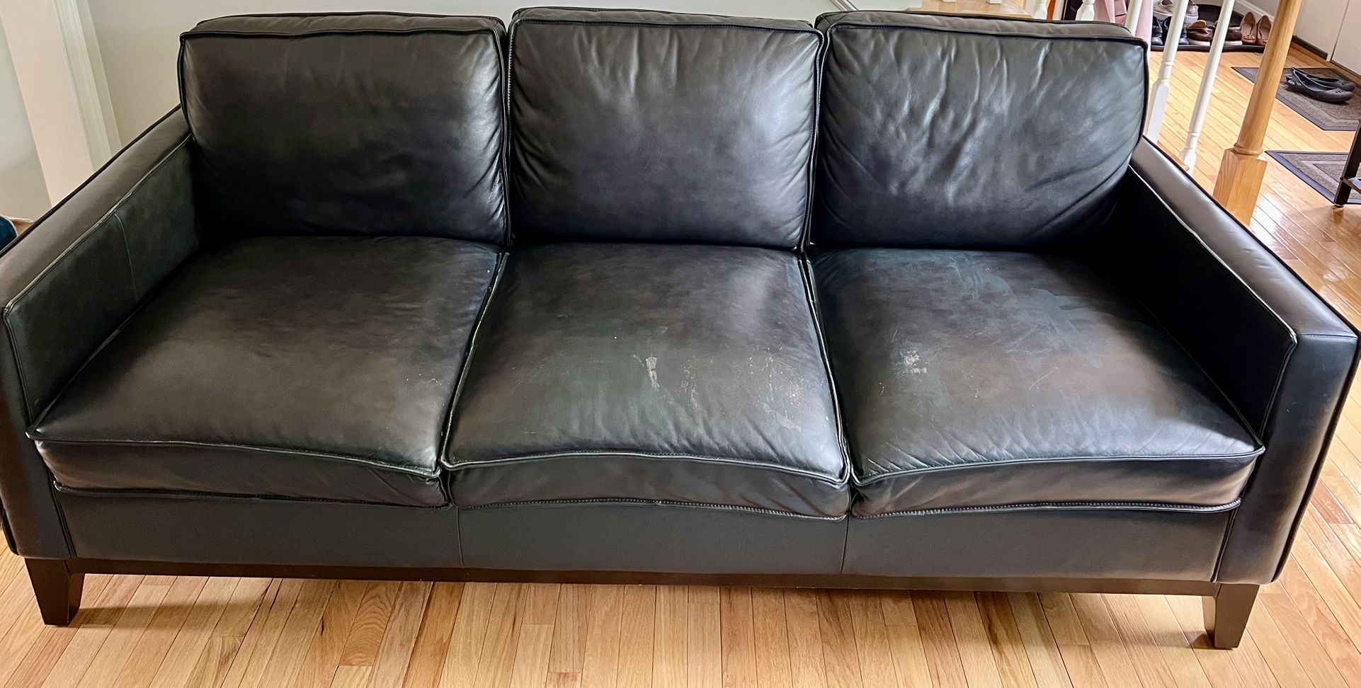 81 In Genuine Leather Couch