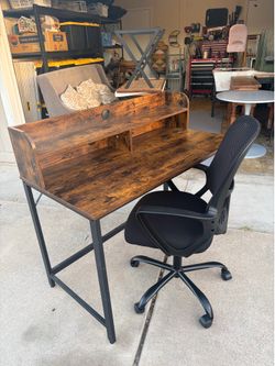 Desk and chair