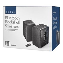 Insignia- 25W Bluetooth Bookshelf Speakers (Pair) - Black