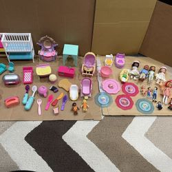 Disney/Fisher Price Play Doll House, Kitchen, Bedroom,