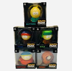 Set of 5 Culturefly South Park 5” Vinyl Figures Butters Stan Kyle Cartman and Kenny NEW