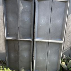 2 Plastic Storage Shelves 