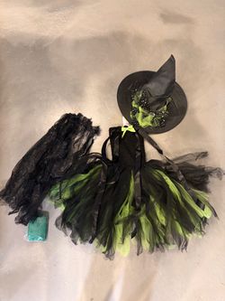 Girls Witch Halloween Costume Set 7-10yrs