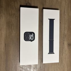 Apple Watch Series 10 (46 mm, Jet Black Aluminum, Ink Sport Loop, GPS)