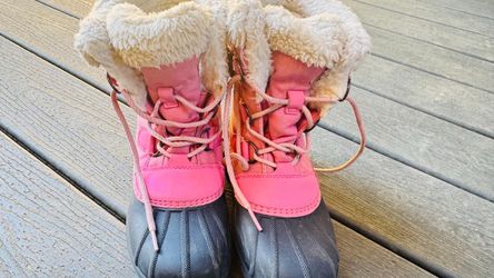 Cat & Jack Thinsulate WATERPROOF Winter Duck Boots W/Sherpa Lining