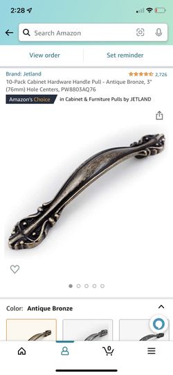 20 Antique Bronze Cabinet Handles