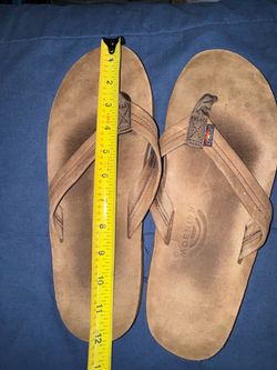 Rainbow Leather Flip Flops Sandals size 11-12