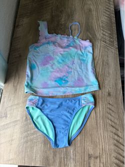 Wonder Nation multicolor pastel 2 piece swimsuit size 7-8
