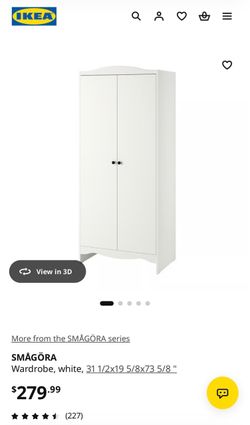 IKEA SMÅGÖRA White Wardrobe