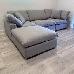 New Grey Sofa Cloud Couch Sectional