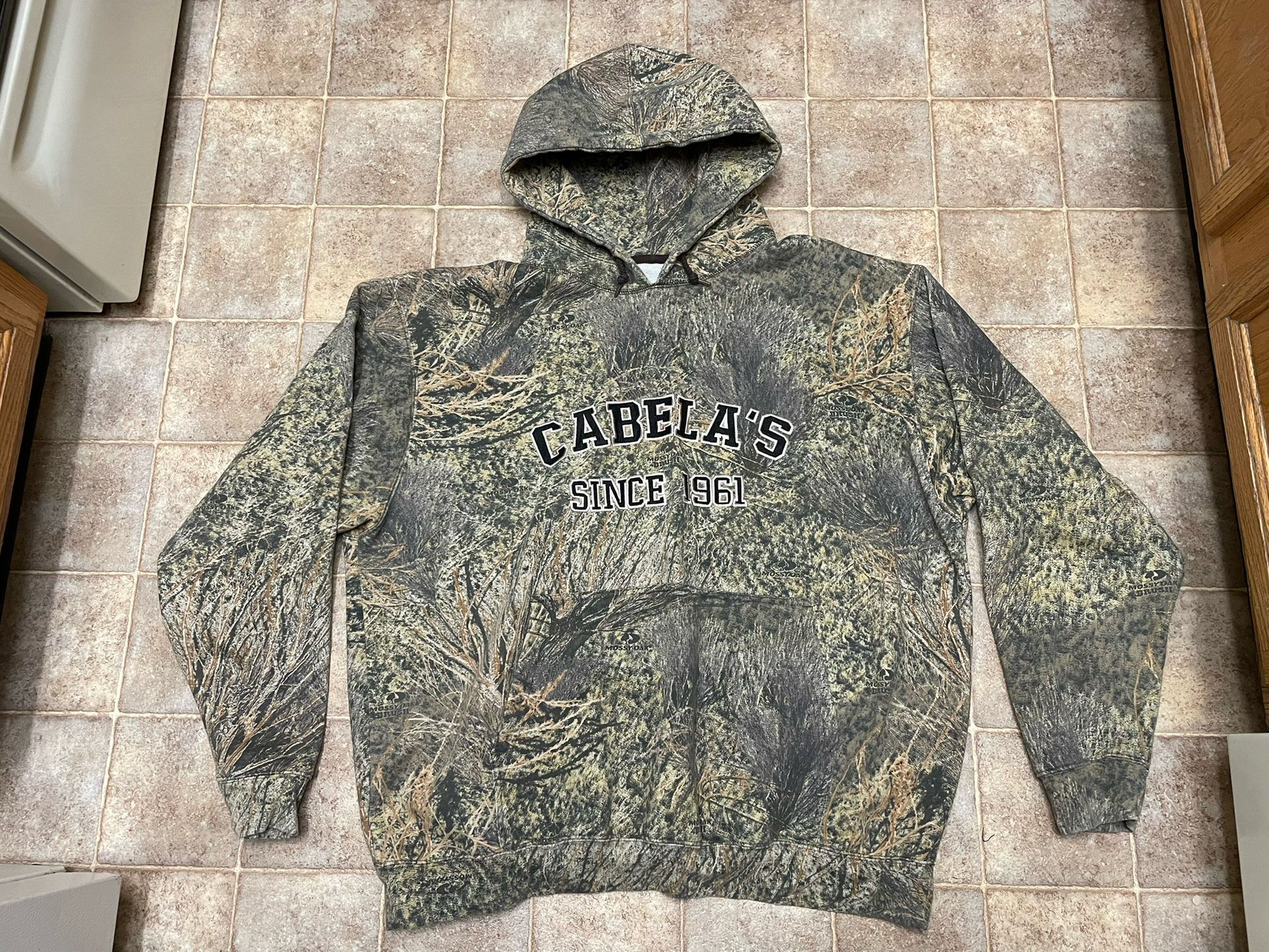 Men’s Heavyweight Cabelas Bush Camo Hoodie-2X