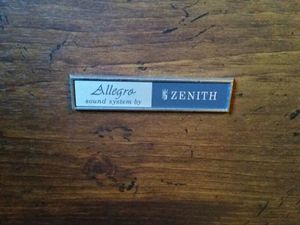 Vintage Zenith Allegro Console Stereo Radio Record Player 8 Track