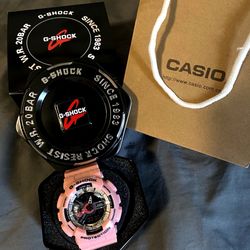 Casio G-SHOCK S Series Pink Digital Analog Ladies Pink Model GMA-S110MP-4A2