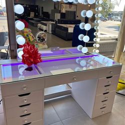 Glam vanity set same day delivery no money down no credit need 0% interest