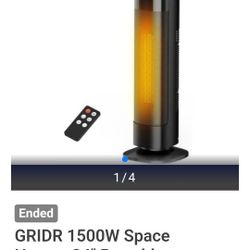 Space Heater for Indoor Use, 34" Space Heater for Large Room, 1500W Tower Heater