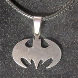 Women's Ladies Girl's Bat-Man Pendant Necklace Stainless Steel DC Comics Men's