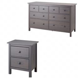 Ikea Grey Hemnes 8 Drawer Dresser & Matching Night Stand New In Boxes for  Sale in Scottsdale, AZ - OfferUp