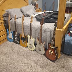Indio Classic (2) Telecaster, Ivy Mustang, Harley Benton, Paul Rees Smith