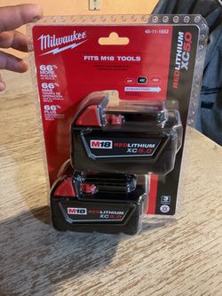 Milwaukee M18  red lithium XC 5.0 2 pack