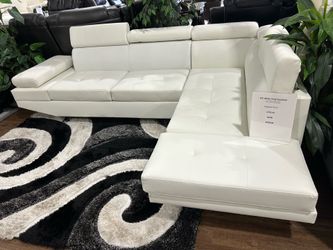 2PC White Viny Sectional