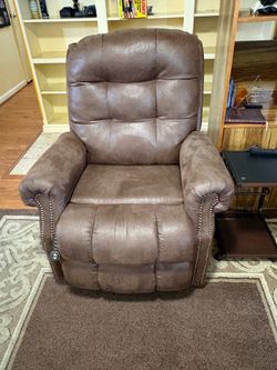 Brown massage recliner