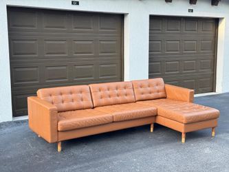 🛋️ Sofa/Couch Sectional - Leather - Camel - Delivery Available 🚛