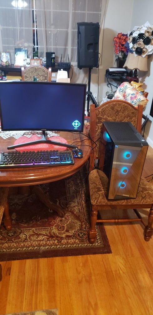 Gaming PC Rtx 3050 8GB Intel Core 15 12400F Including Keyboard And Mouse. With Samsung Odessy 24 Inch Curved Monitor