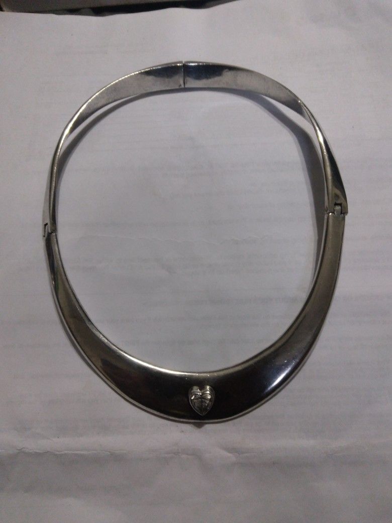 925 Silver Mexican Necklace Latch Open And Close On Top Use