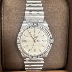 2022 Breitling Chronomat 36mm MOP Diamond Dial  A10380591A1A1 Full Set Box Papers Tag