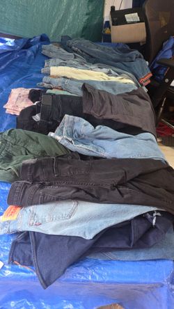 Levis jeans and some vintage pants  womens mens will not part out all together