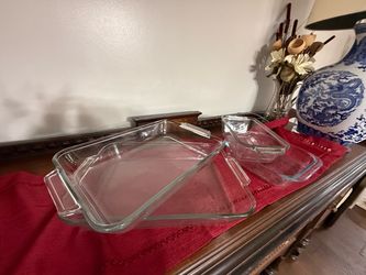 Set of 4 Clear Glass Baking Dishes – Assorted Sizes One Price