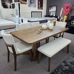 🍀🍀 Dining Room Set 6-Pcs 