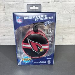 NFL Arizona Cardinals Wireless Speaker and Bottle Opener NIB