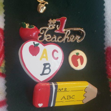Set of 6 Teacher Pins