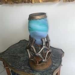 Anca Podaru Ama Romanian Copper Overlay Handcrafted Art Glass Sculpture