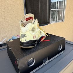 Off white x Air Jordan 5 sp ‘Sail’