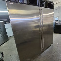 72" GE MONOGRAM COLUMNS REFRIGERATOR AND FREEZER STAINLESS STEEL 