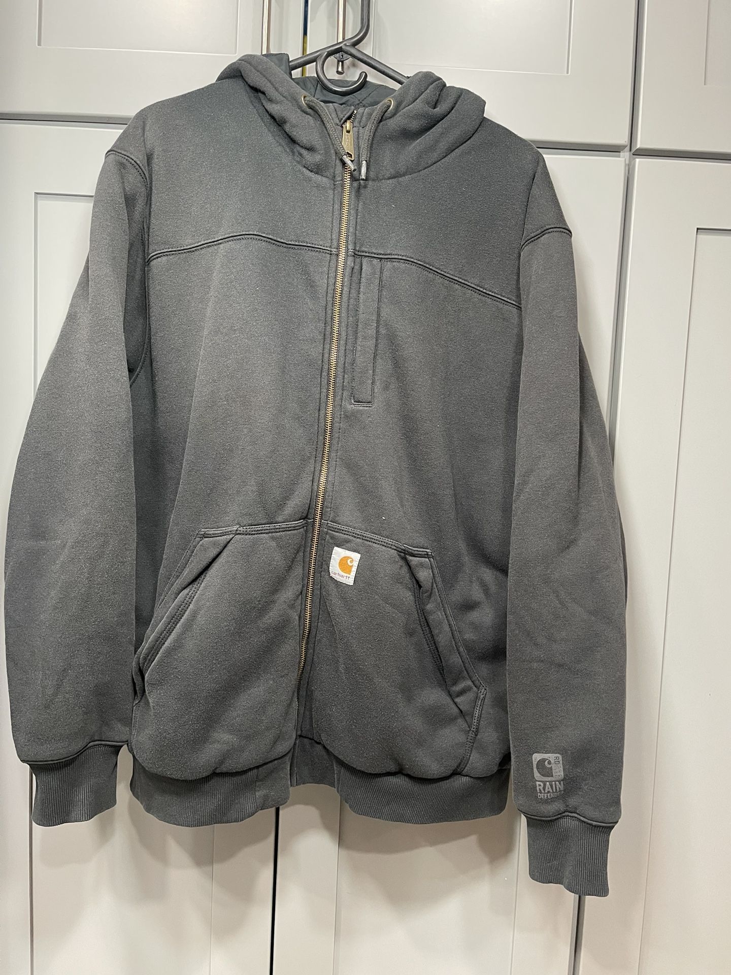 Carhartt Men's XL Rain Defender Relaxed Fit Midweight QuiltLined Zip Up