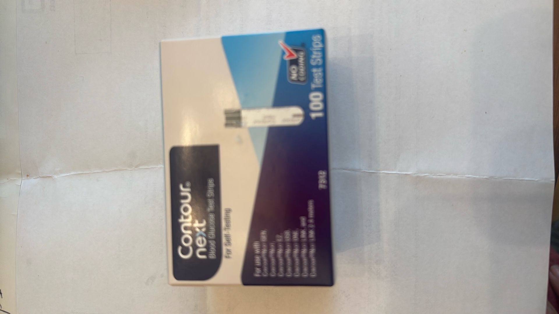 Contour Next 100 Blood Glucose Test Strips – Brand New, Sealed Box