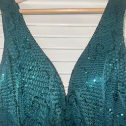 Blue Green Teal Mermaid Dress Size Medium