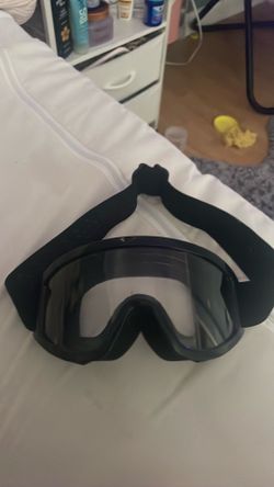 Black protective sport goggles