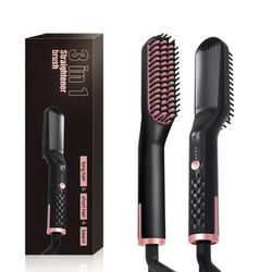 3IN1 Heat Hair Ceramic Curler Electric Straightener Hot Comb
