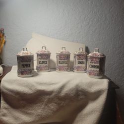 Vintage 1940 Czechoslovakian Spice Pots