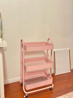 3 Tier Pink  Cart
